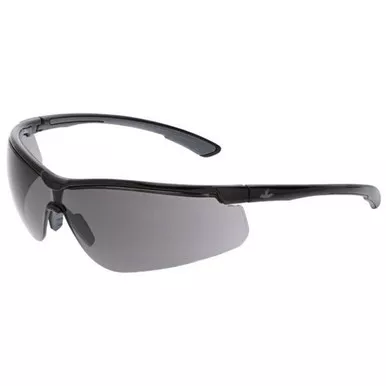 MCR Safety KD712PF Klondike KD7 Extremely Low Profile & Lightweight Black Frame Safety Glasses w/ Gray MAX6 Anti-Fog Lens
