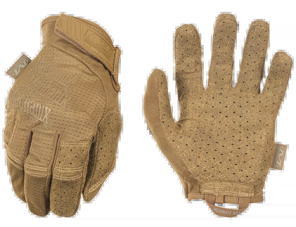 MECHANIX WEAR Specialty Vent Gloves, Coyote Synthetic Leather, Large, Hook-and-Loop Closure MSV72010