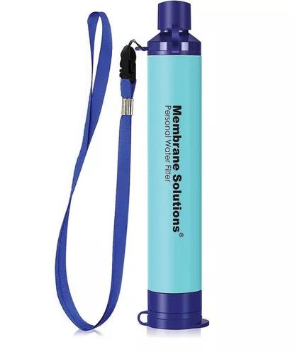 Membrane Solutions Water Filter Straw Blue