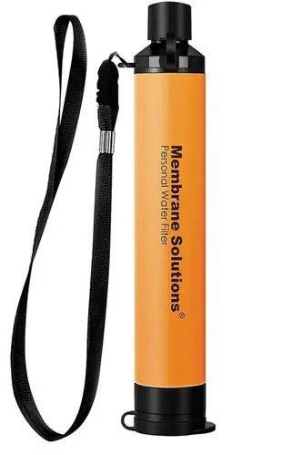 Membrane Solutions Water Filter Straw Orange