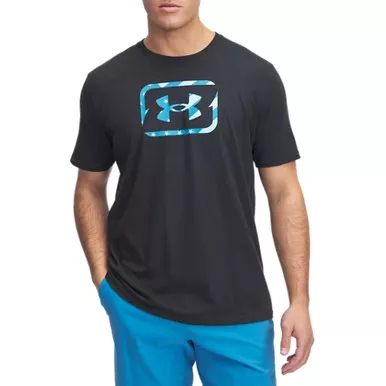 Men's Ua Freedom Hook T-shirt Anthracite--ether Blue