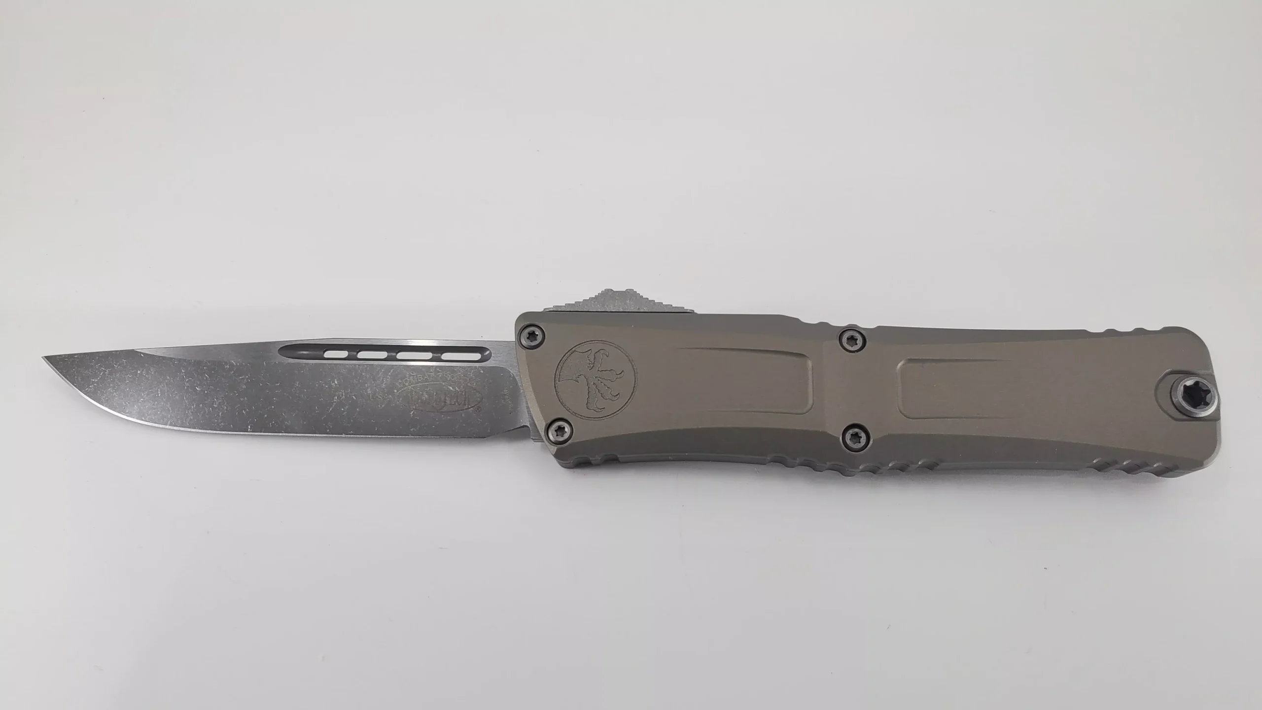 Microtech Combat Troodon S/E Gen III Natural Clear Apocalyptic Out the Front Knife