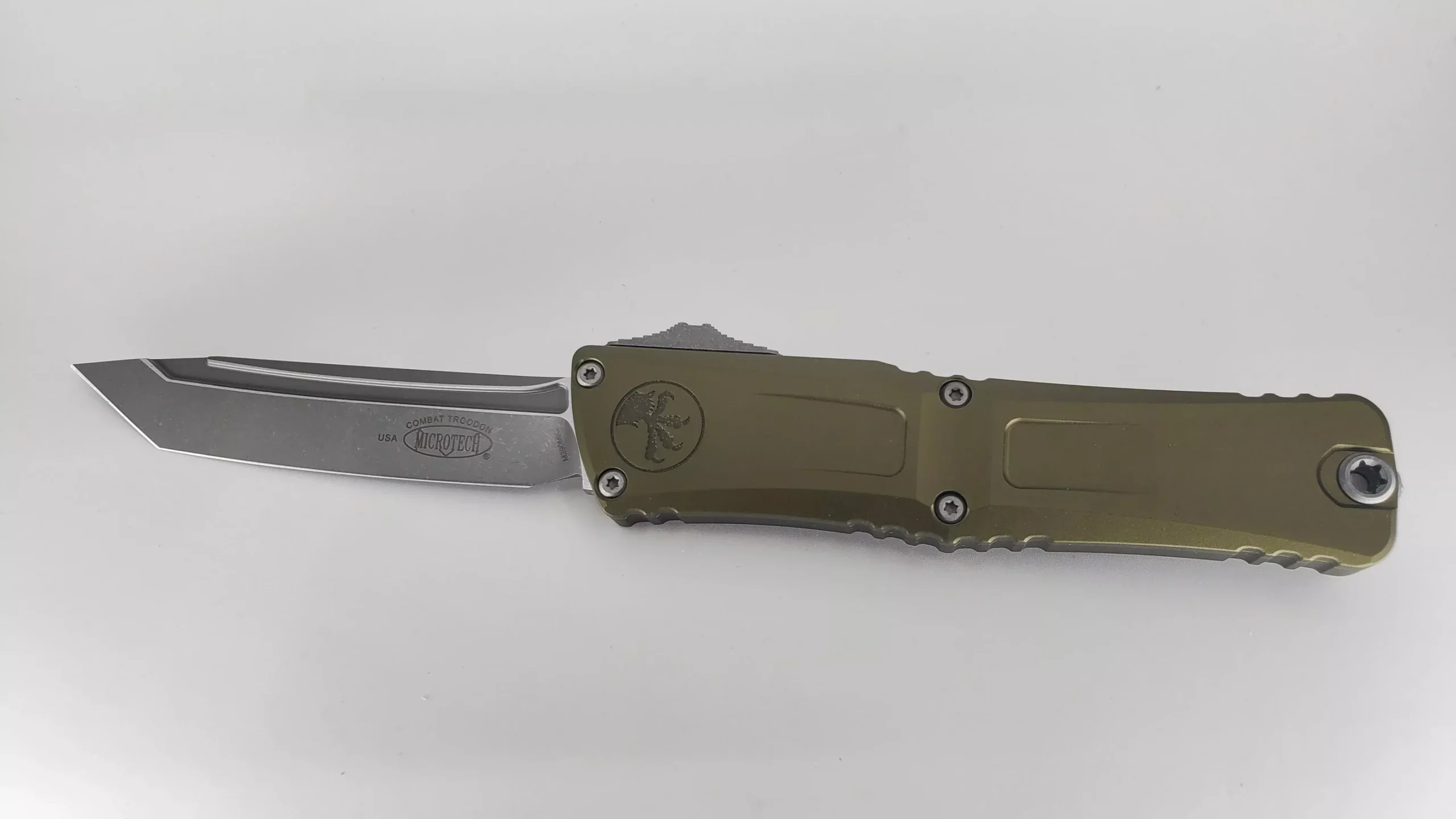 Microtech Combat Troodon T/E Gen III OD Green Apocalyptic Out the Front Knife