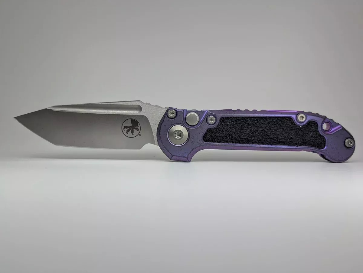 Microtech L.U.D.T. T/E Marfione Select Purple Haze / Textured Inlay Auto Folding Knife