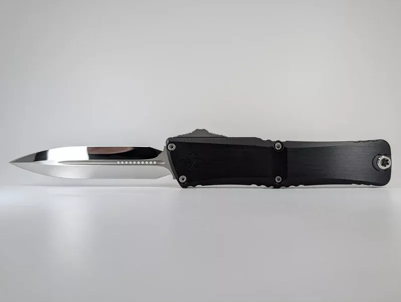 Microtech Marfione Combat Troodon LT Double Edge Mirror Polish Out the Front Knife