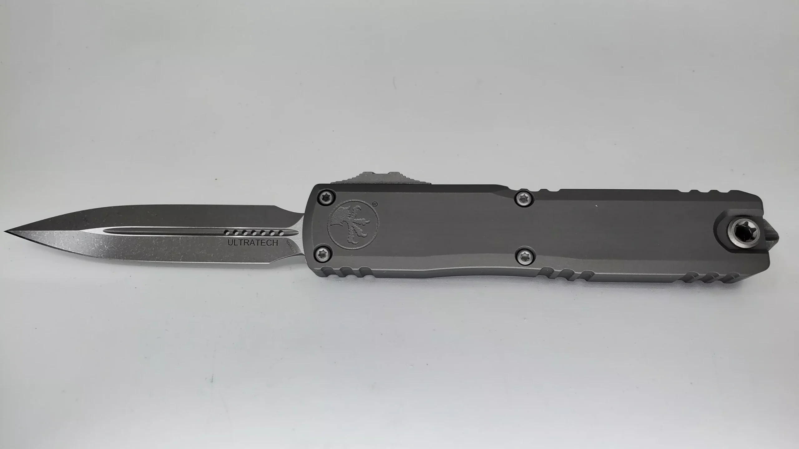Microtech Ultratech ZBP D/E Natural Clear Apocalyptic Out the Front Knife