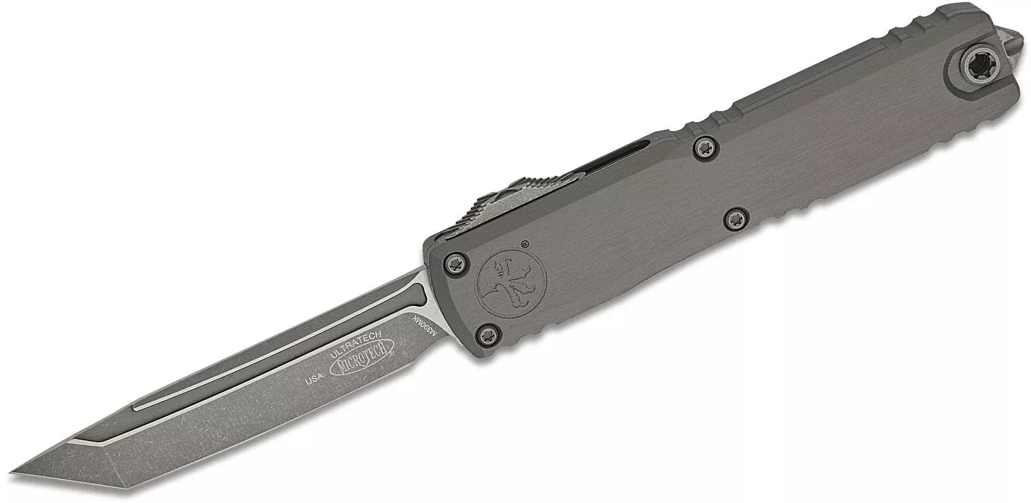 Microtech Ultratech ZBP T/E Natural Clear Apocalyptic Out the Front Knife