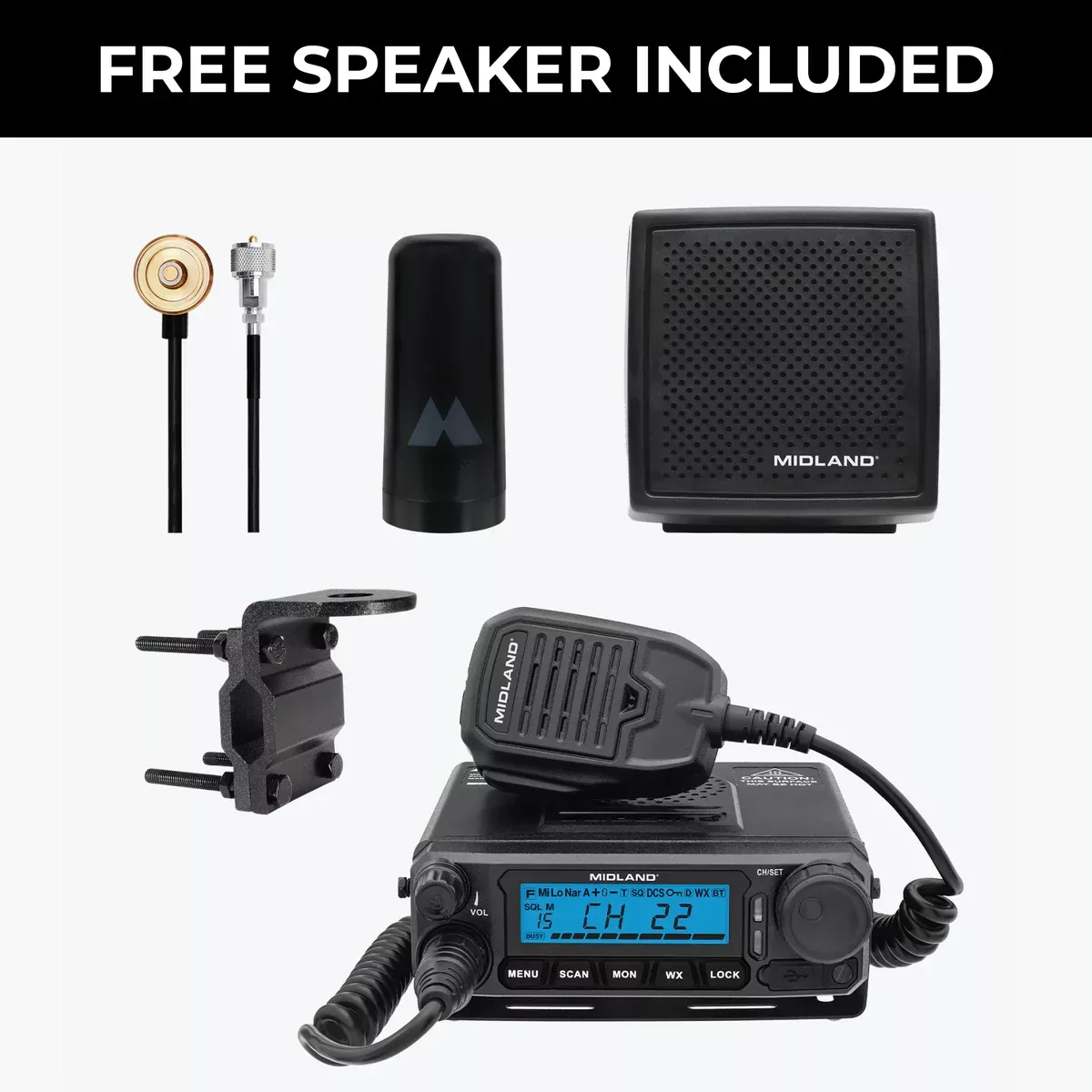 Midland GMRS MXT500AGR | 50-Watt Harvest Bundle