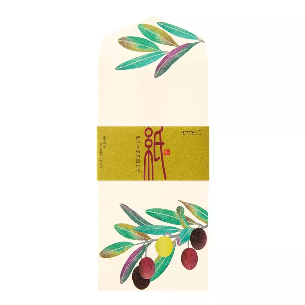 Midori Envelope 180 Foil-Stamping Olive