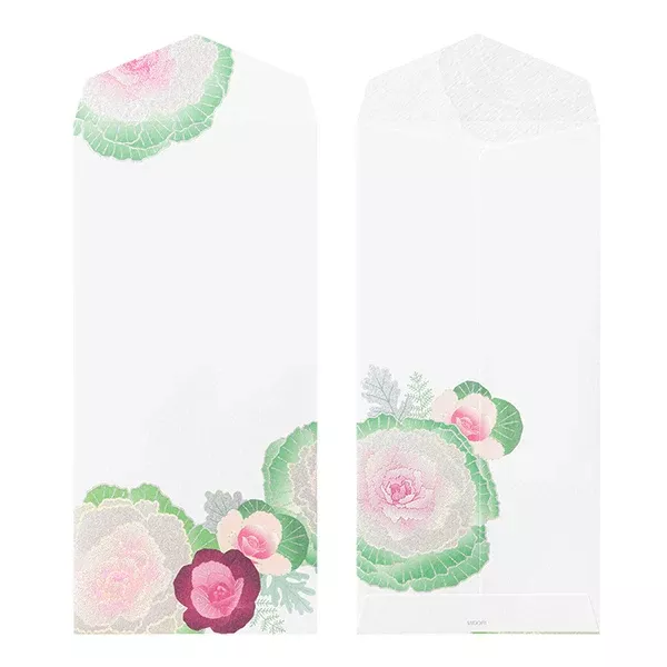 Midori Envelopes – Silk-printing Flowering Kale Wreath