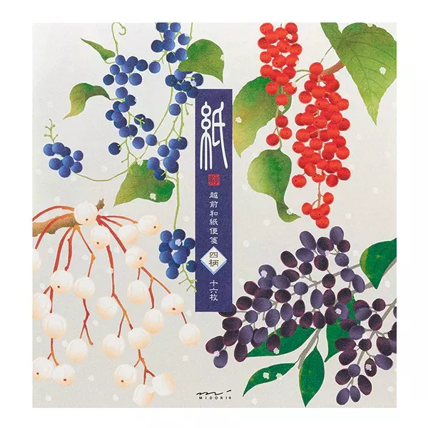 Midori Letter Pad – Four Designs Winter Fruit