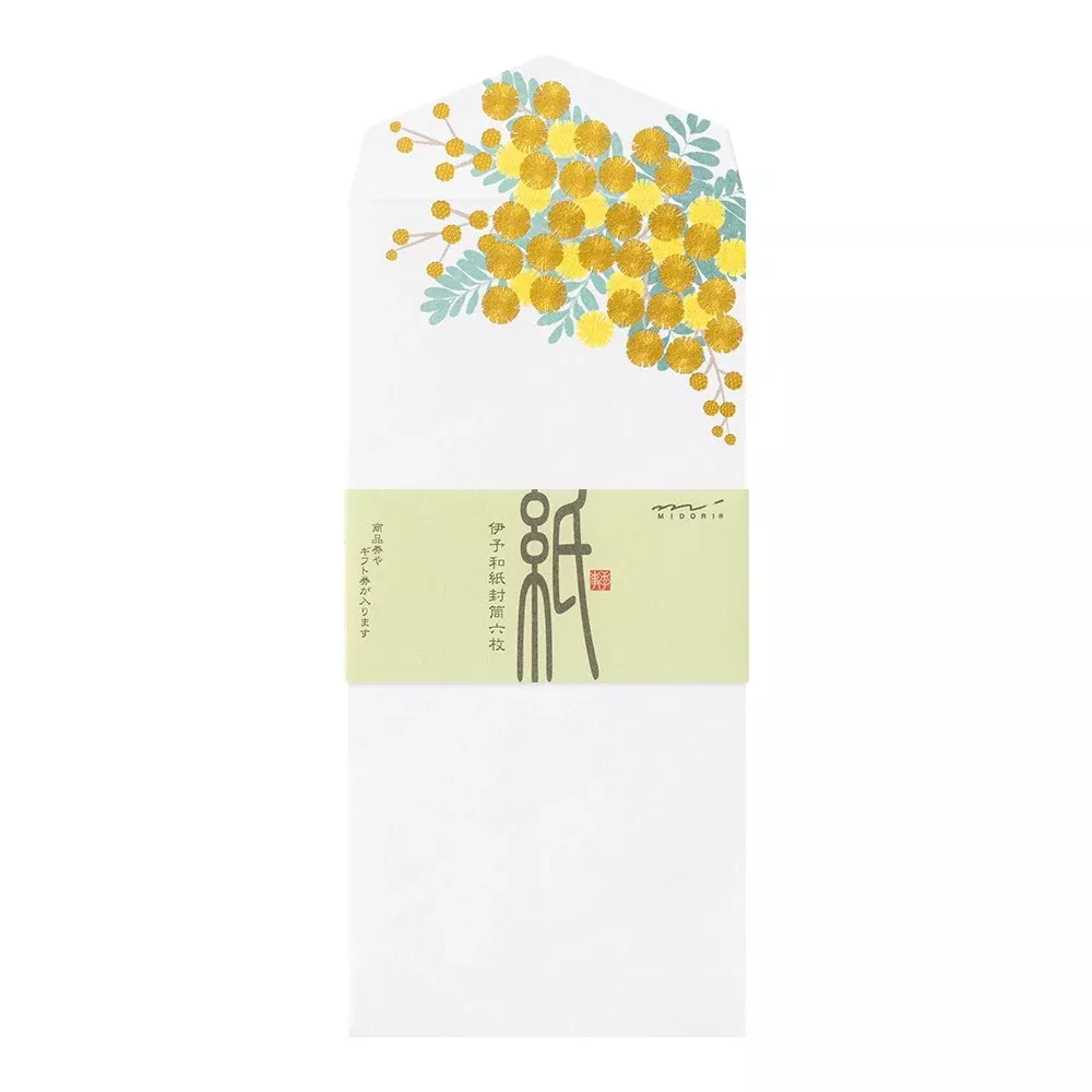 Midori Mimosa Envelopes Foil Stamping