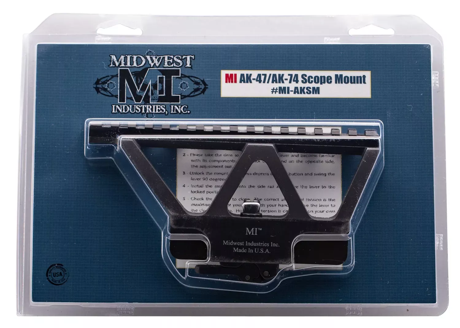 Midwest Industries AK Railed Scope Mount 6.75 Rail Matte Black