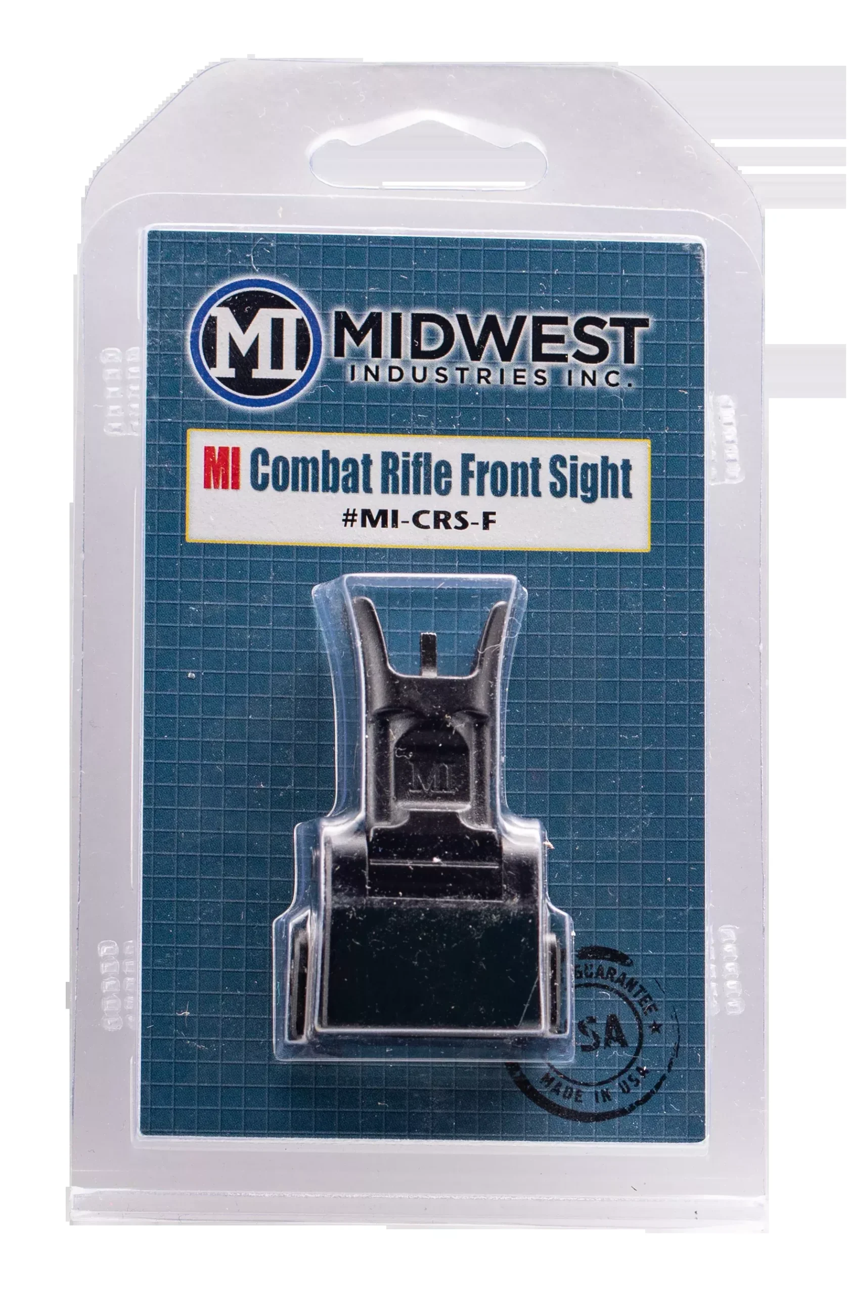 Midwest Industries Combat Flip-Up Front Sight, A2 Post, Low Profile, Mil-Spec Height, Black MICRSF