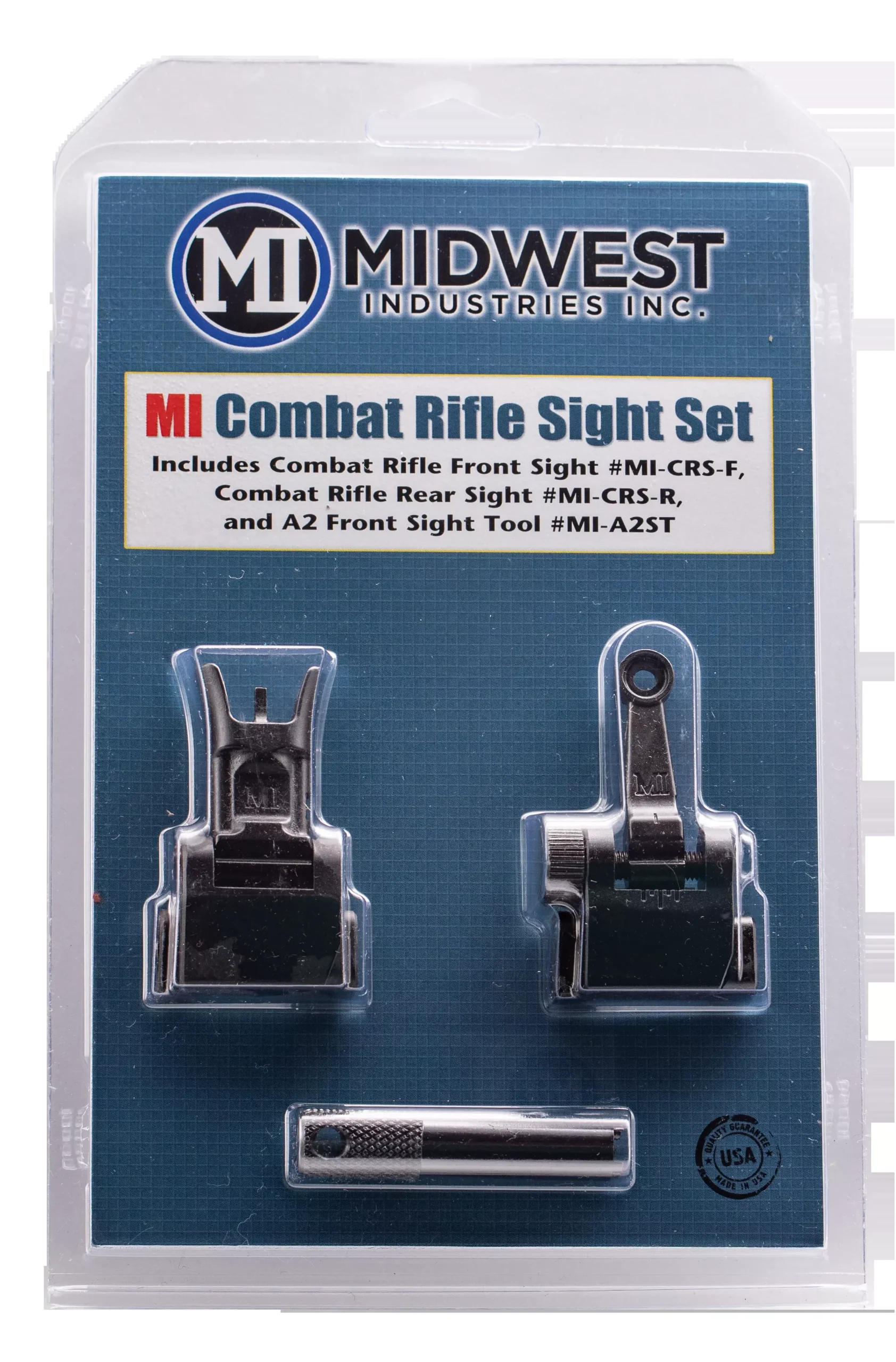 Midwest Industries Combat Rifle Flip-Up Sight Set, Mil-Spec Height, Includes A2 Tool – MICRSSET