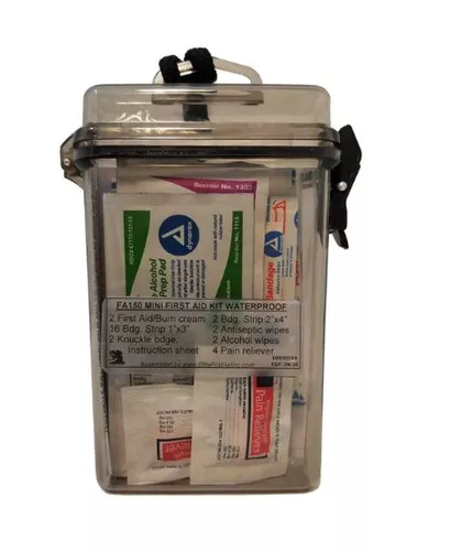 Mini First Aid Kit with Waterproof Case