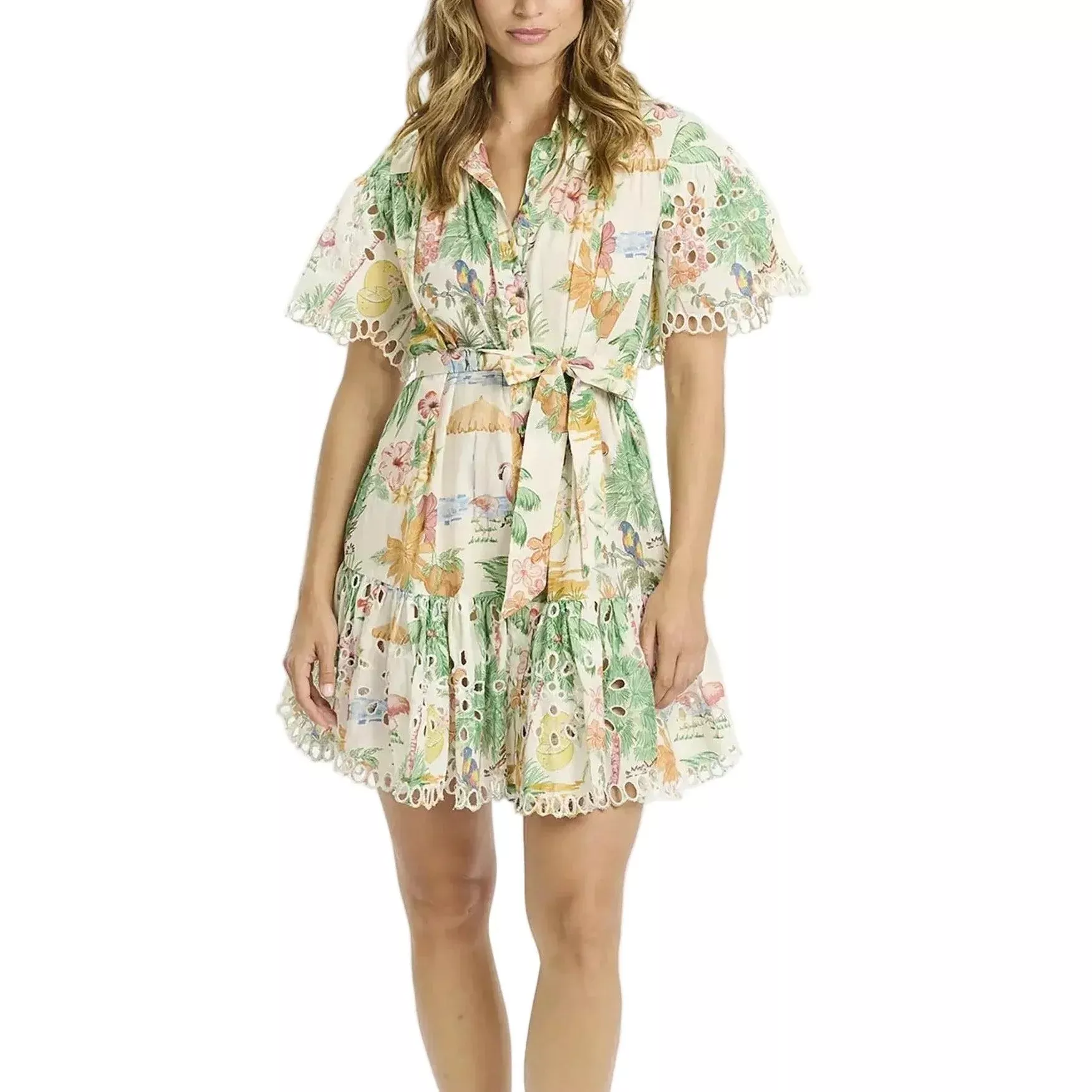 Miss June Alva Printed Short Dress
