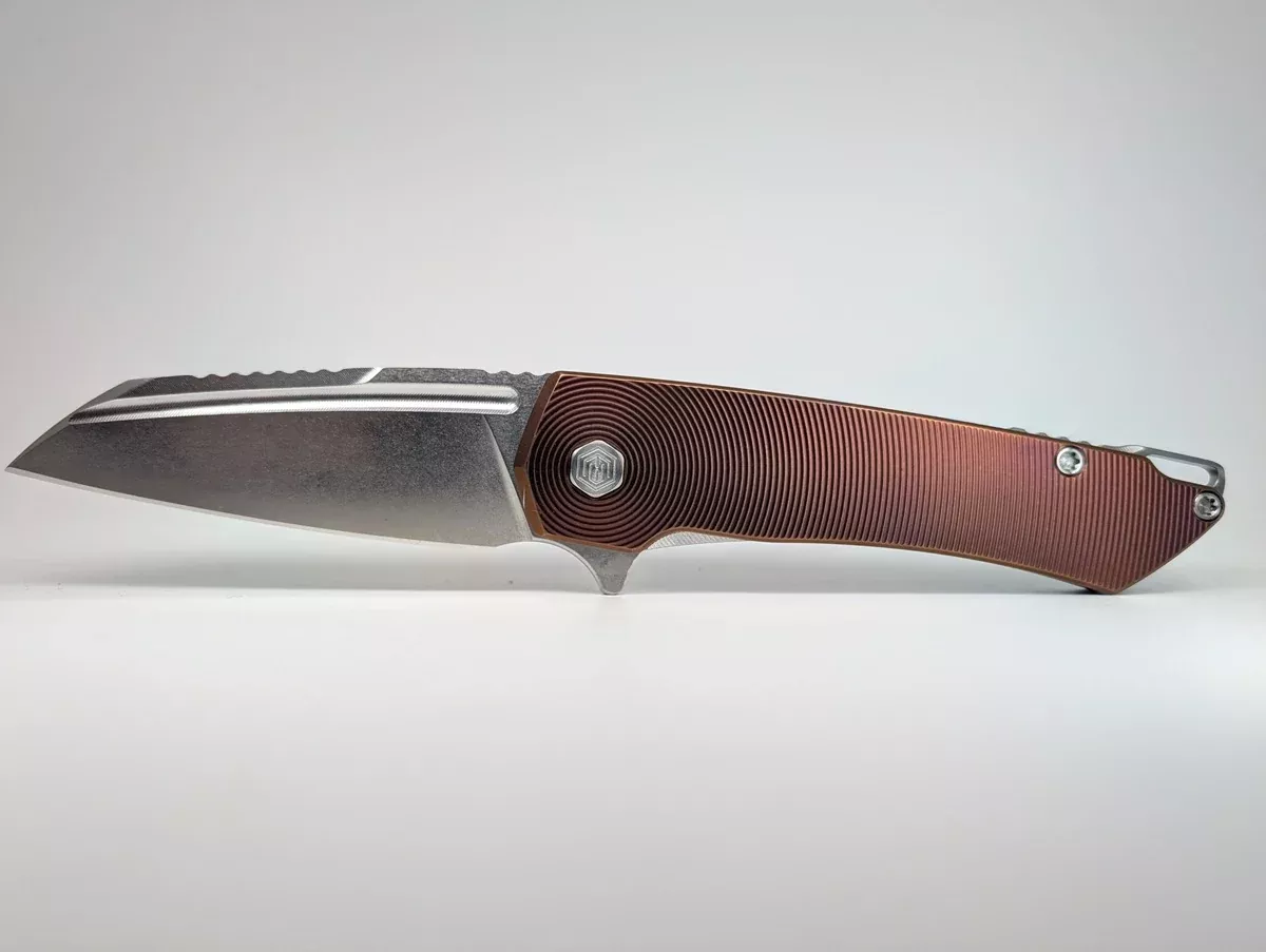 Mojave Plum Ti (CPM S90V | Stonewash | Epicenter Handle) Framelock Folding Knife #935 *BLEM*