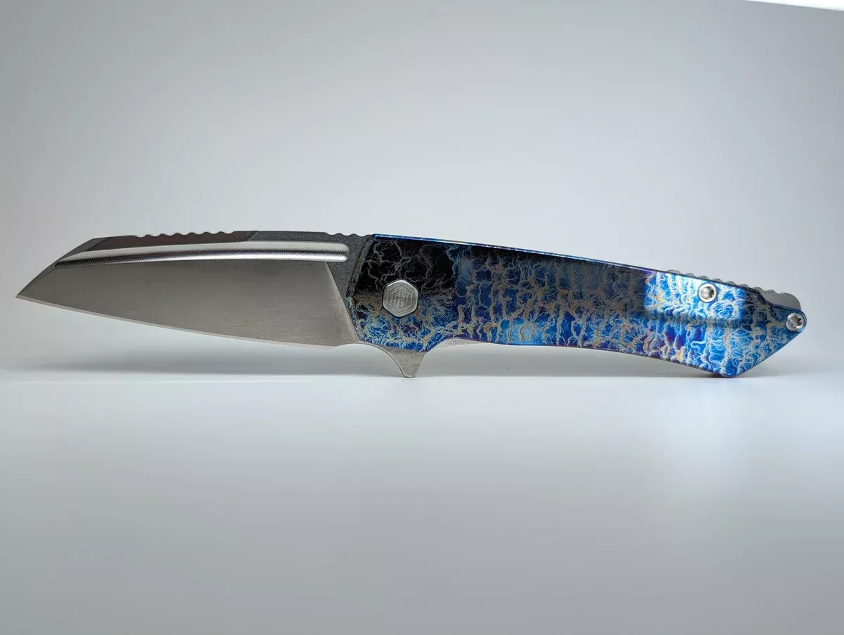 Mojave Polished Toxic (CPM S90V | Stonewash | Smooth Handle) Framelock Folding Knife #974 *BLEM*