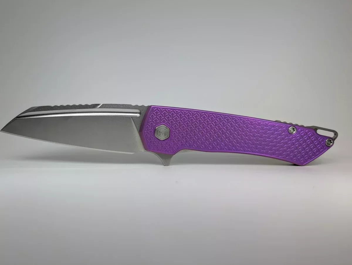 Mojave Purple Ti (CPM S90V | Stonewash | Mosaic Handle) Framelock Folding Knife #979