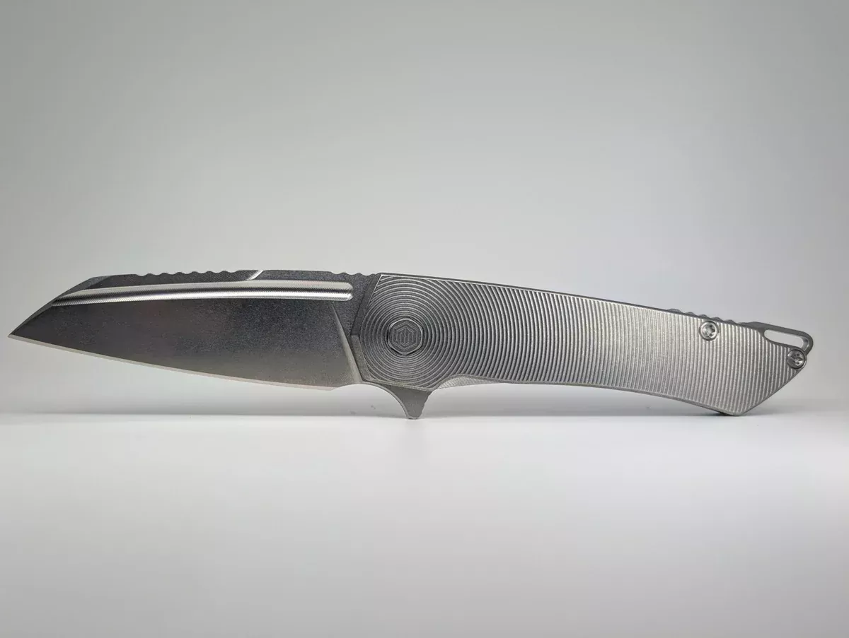 Mojave Raw Ti (CPM S90V | Stonewash | Epicenter Handle) Framelock Folding Knife #946