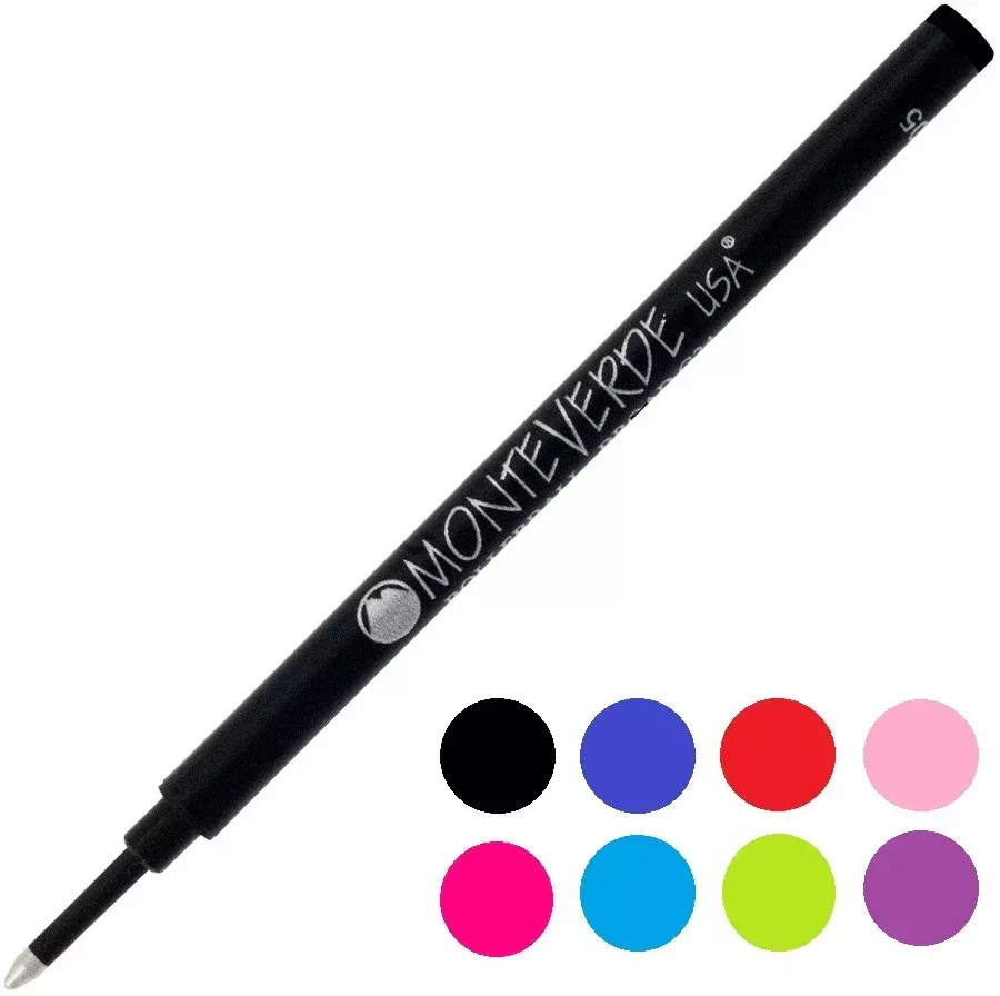 Monteverde Ceramic Rollerball Refill to Fit Most Capped Rollerball Pens Medium Point 2pk