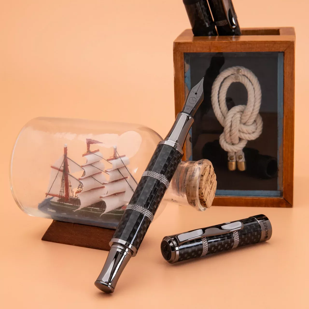 Monteverde Regatta Sport Full Carbon Fountain Pen Medium Nib