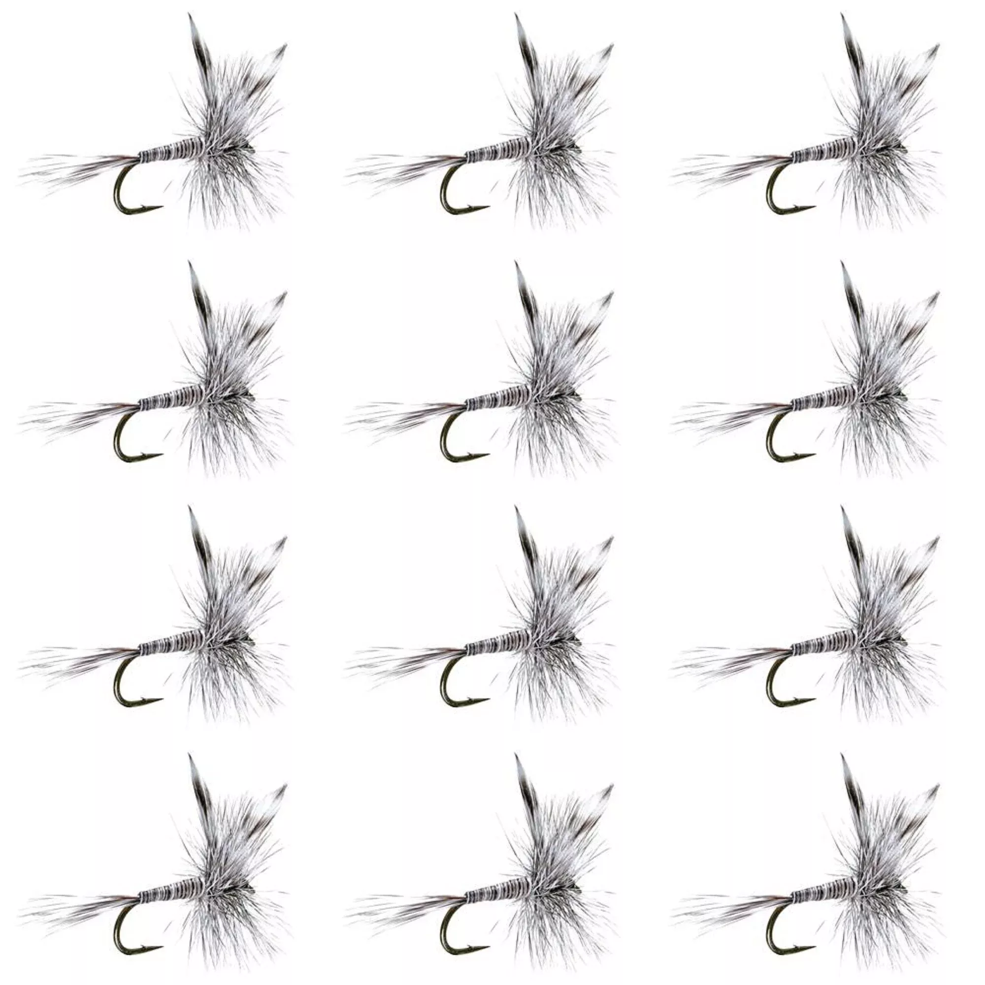 Mosquito Classic Trout Dry Fly Fishing Flies – 1 Dozen Size 18