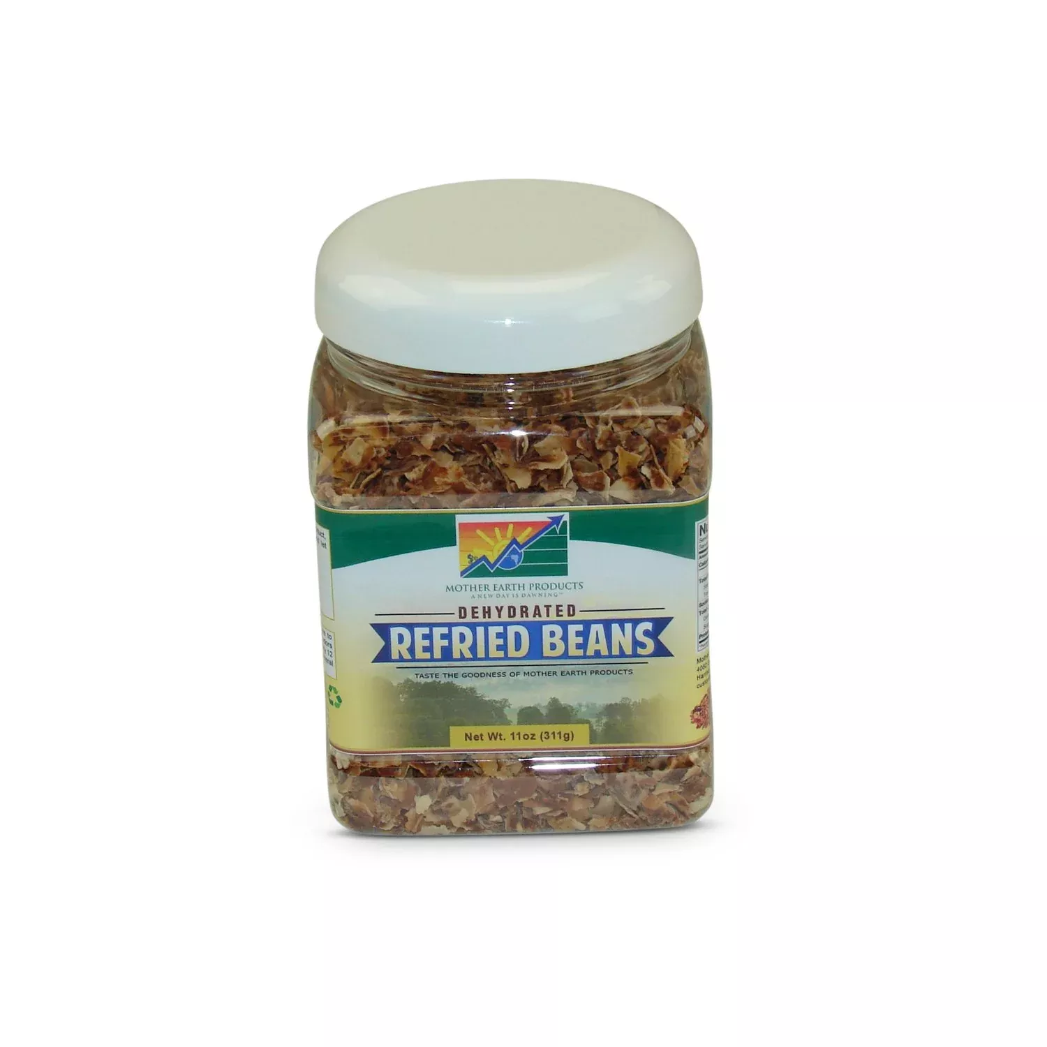 Mother Earth Products - Dehydrated Fast Cooking Refried Bean Mix - quart Jar