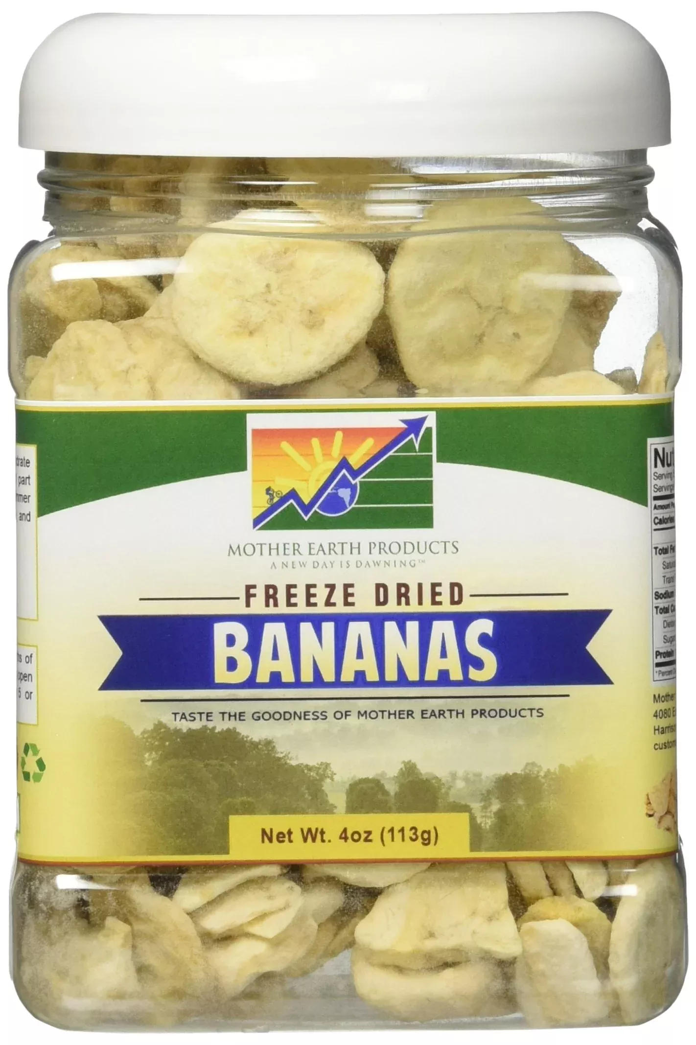 Mother Earth Products - Freeze-Dried Bananas - Quart Jar