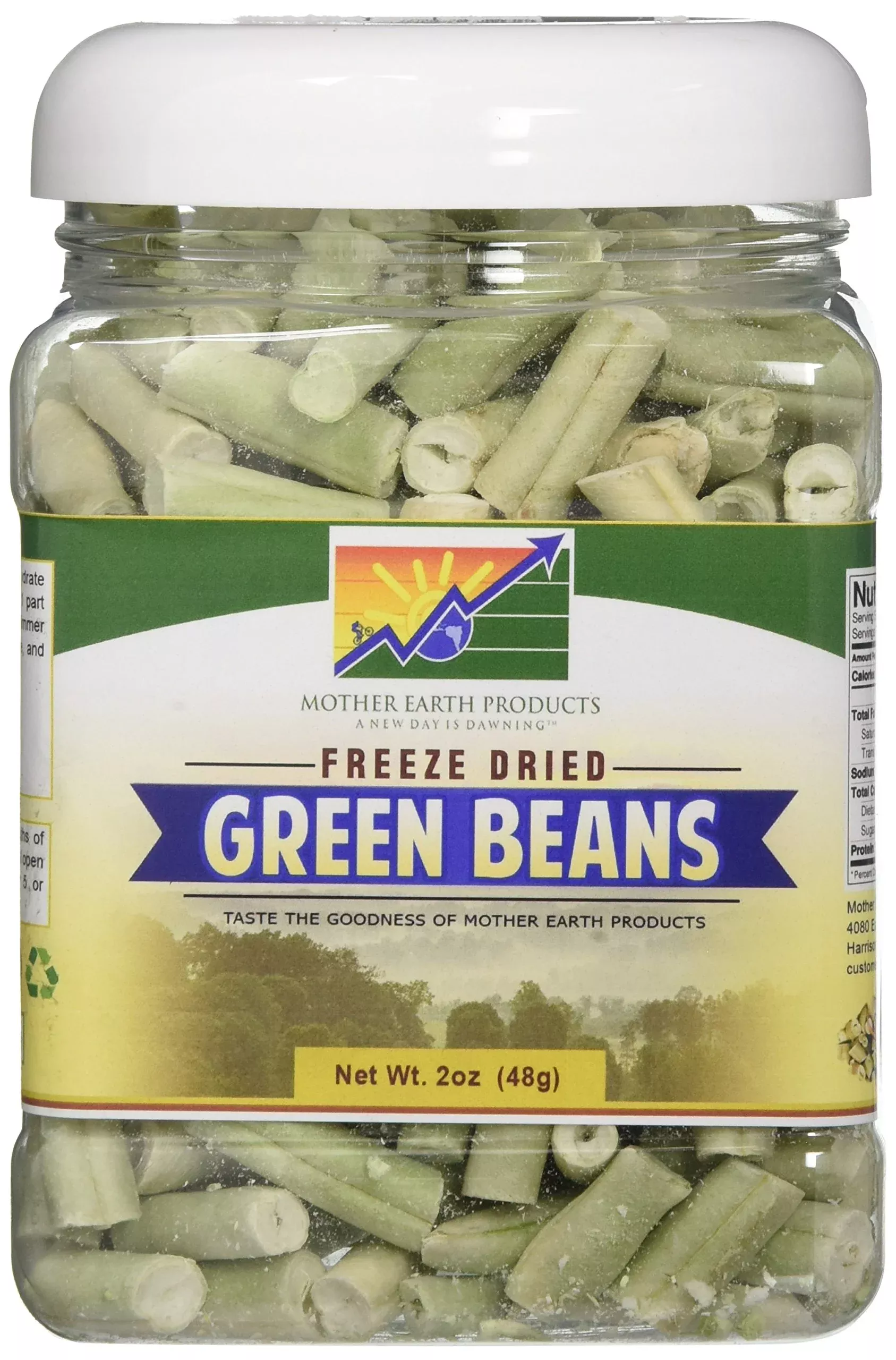Mother Earth Products - Freeze-Dried Green Beans - Quart Jar