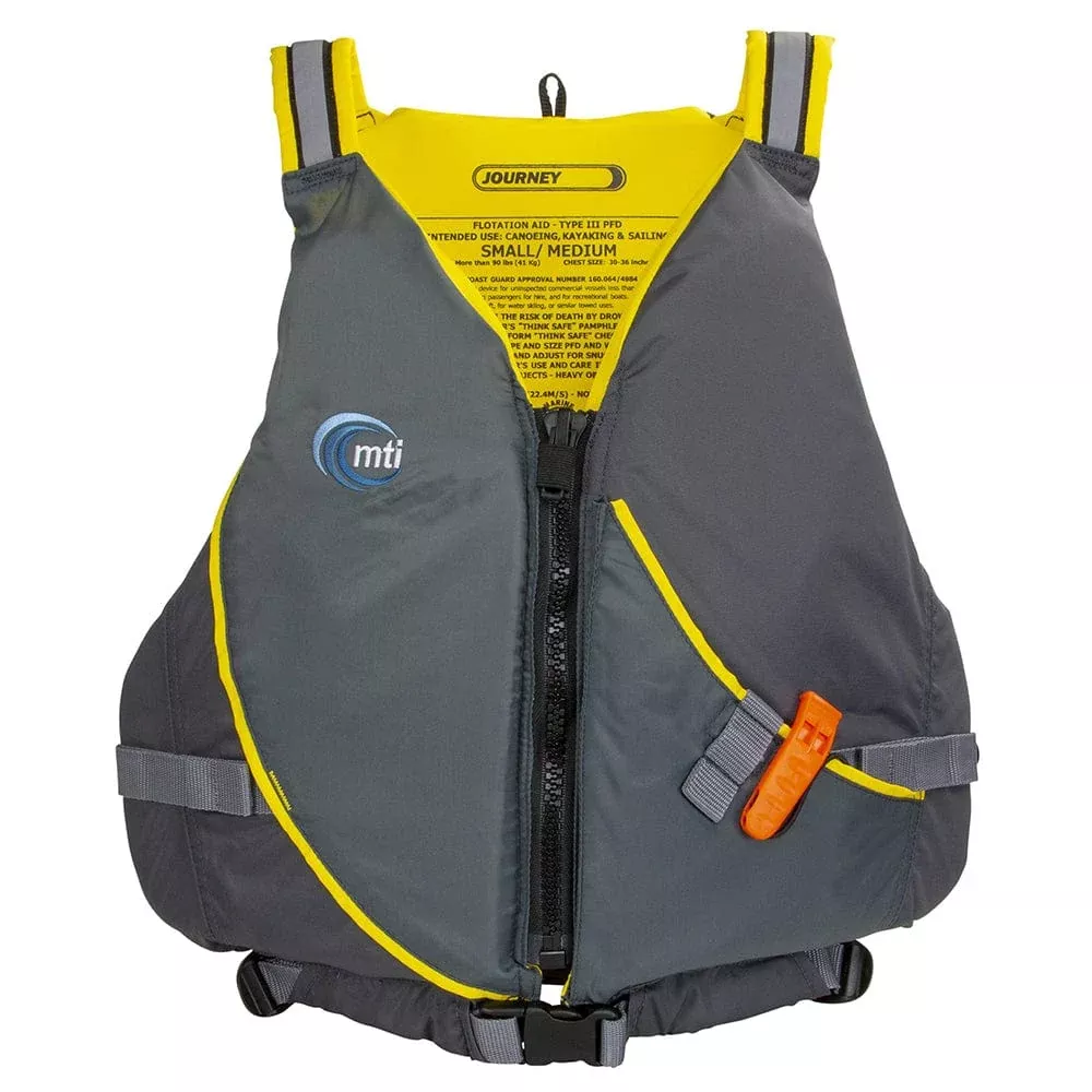 MTI Journey Life Jacket w/Pocket – Charcoal/Black – Medium/Large