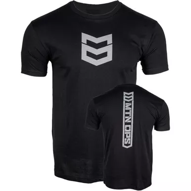 Mtn Ops Stacked Tee Black