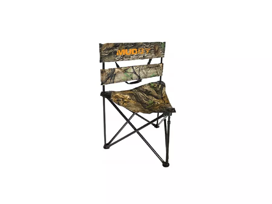Muddy Folding Tripod Ground Seat for Box Blind or Ground Blind, Camo