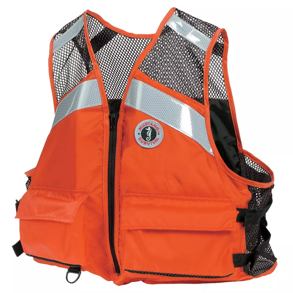 Mustang Industrial Mesh Vest – Orange – 4XL/5XL