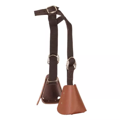 MUSTANG Kiddy-Up With Tapaderos Brown Stirrups (8991)