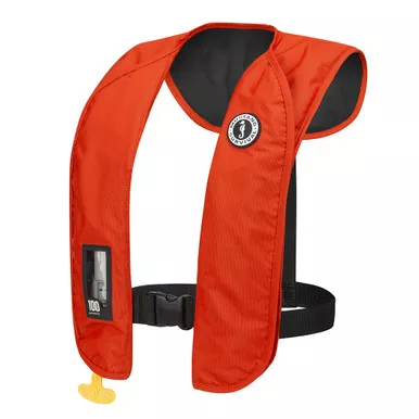 Mustang MIT 100 Orange Black Inflatable PFD