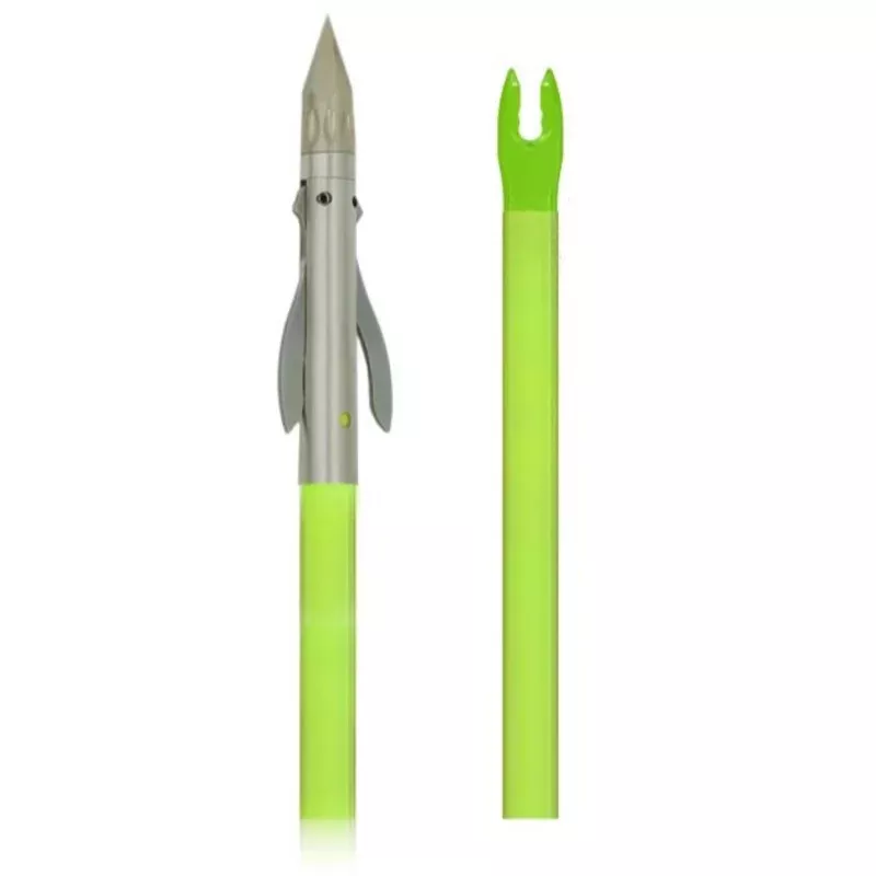 Muzzy Iron 2 Blade Fish Point w/ Chartreuse Arrow