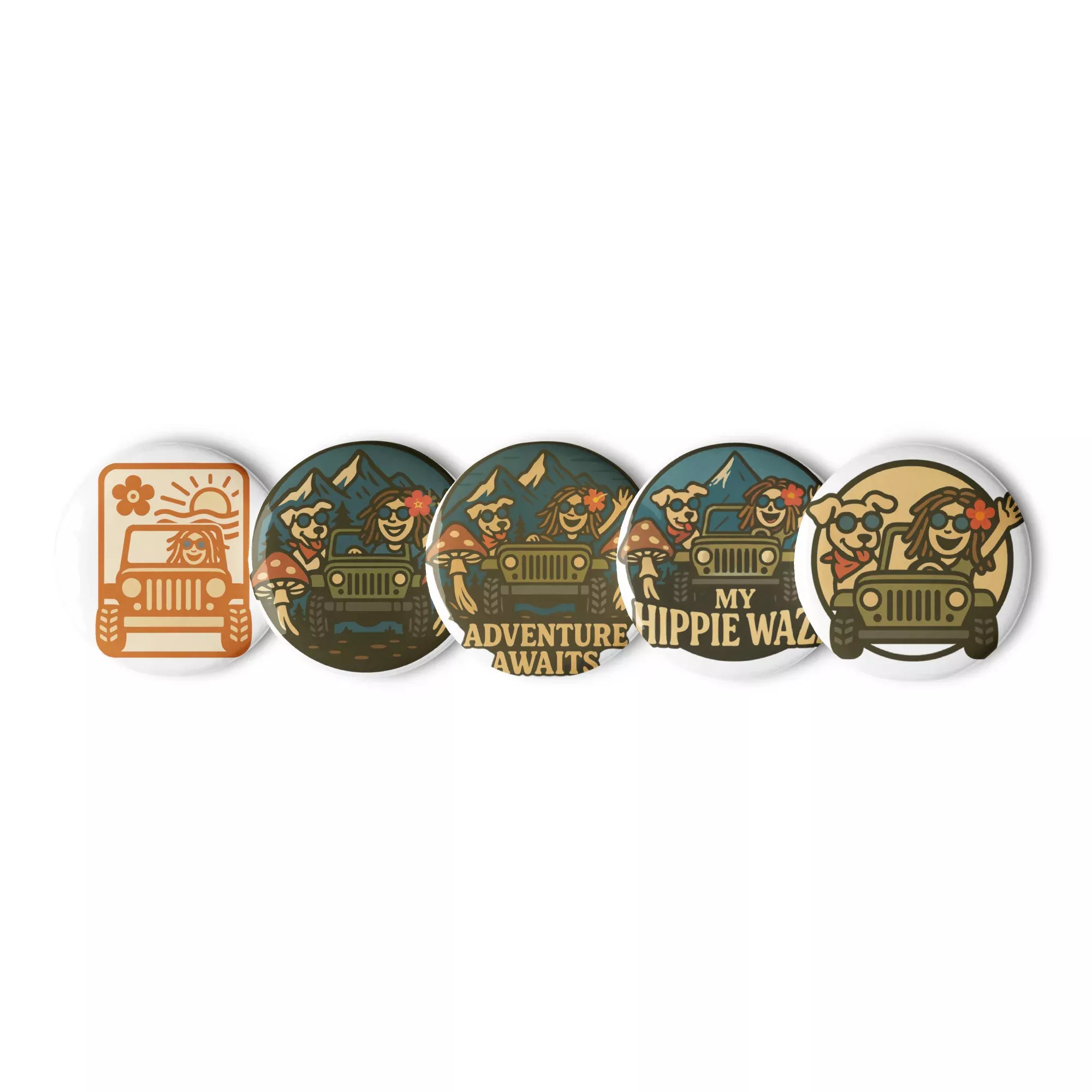 My Hippie Waze Pin Buttons