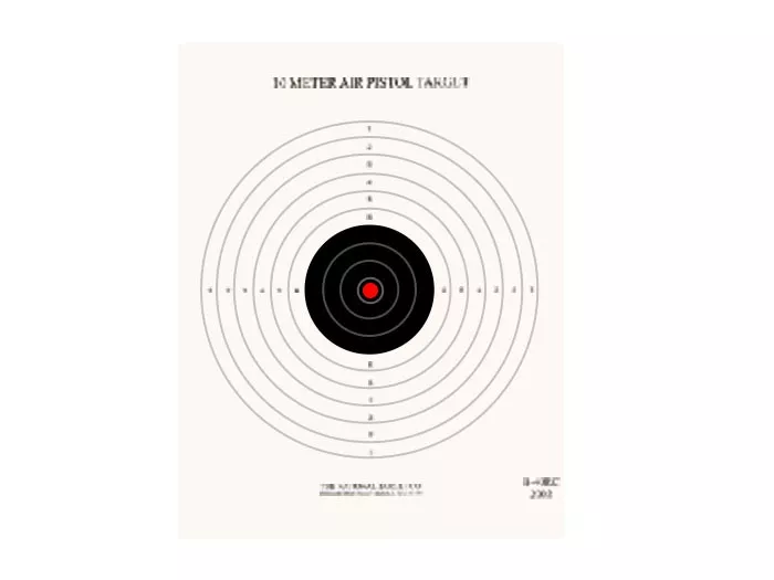 National Target Single Bull Red Center Air Pistol Target