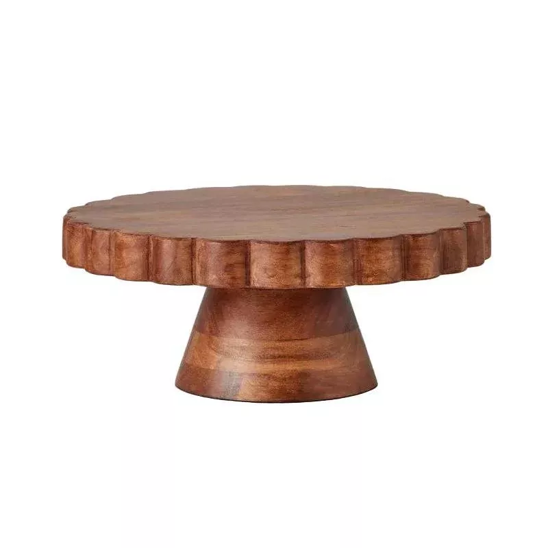 Natural Scalloped Cake Stand