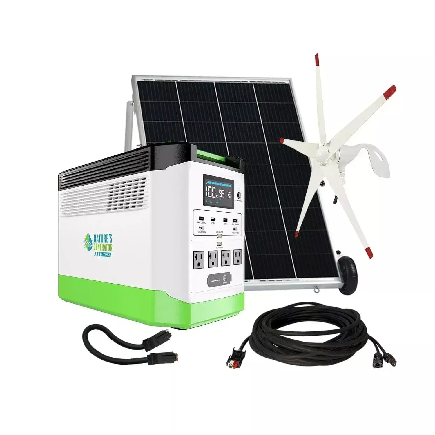 Nature's Generator Lithium 1800 Solar and Wind Generator