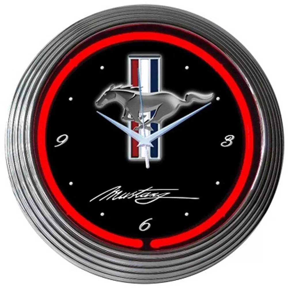 Neonetics Ford Mustang Neon Clock 15" (CCC)