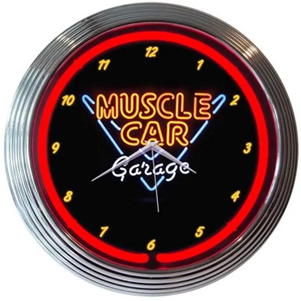 Neonetics Muscle Car Garage Neon Clock 15″ (CCC)