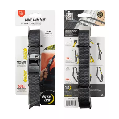 Nite Ize CJD12-09-R3 Dual CamJam™ Tie Down System, 12 Feet