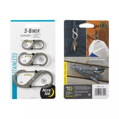 Nite Ize S-Biner SlideLock Stainless Steel, Assorted