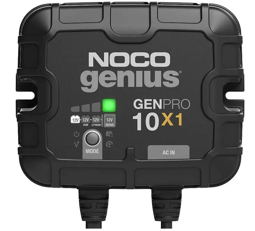 Noco 1-Bank, 10-Amp On-Board Battery Charger, Battery Maintainer, and Battery Desulfator• GENPRO10X1