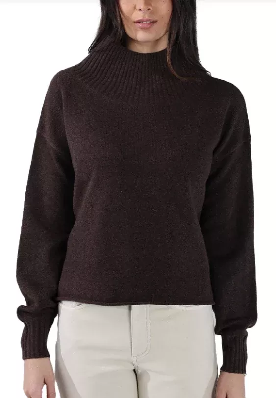 The Norma Brand ARVADA HI-NECK SWEATER - Umber