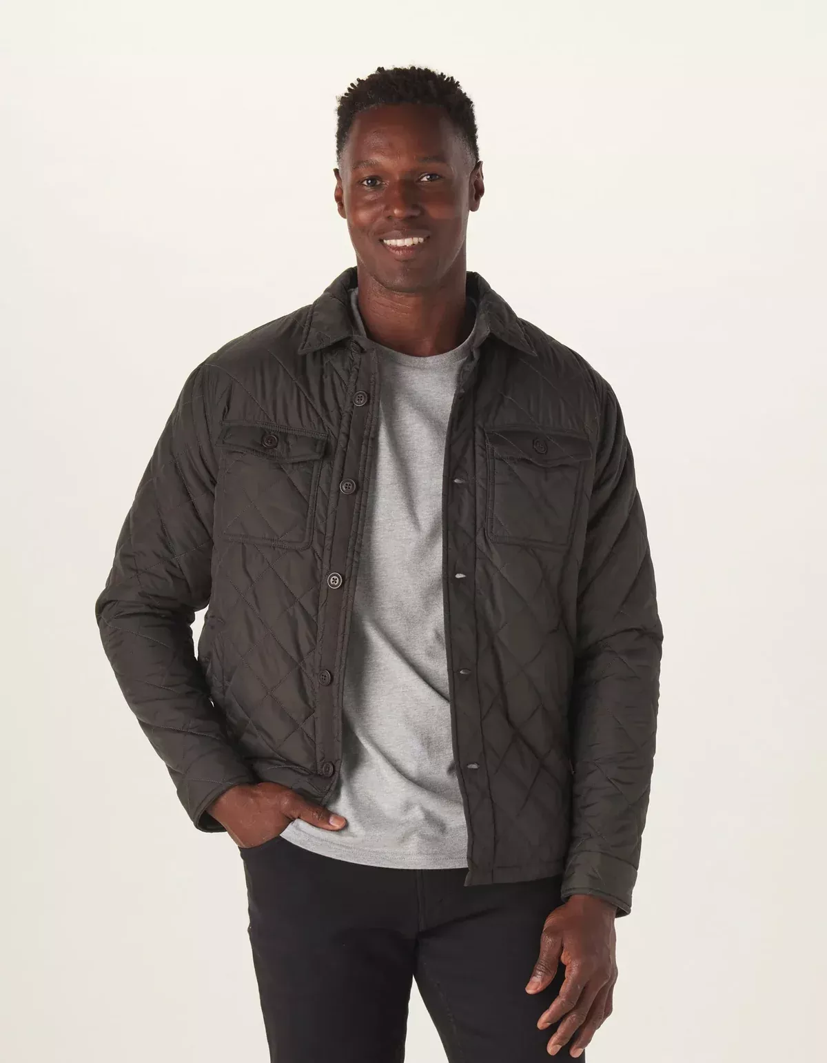 Normal Brand Quilted Sherpa Lined Shacket – CLOSEOUT – ONLY 1 LEFT