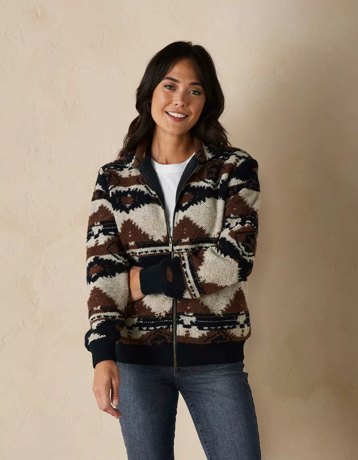 Normal Brand Women's Heritage Full Zip Cardigan